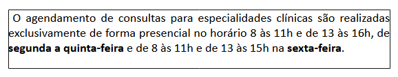 marcação de consulta