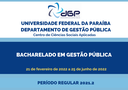 Oferta de disciplinas DGP para o Período Regular - 2021.2