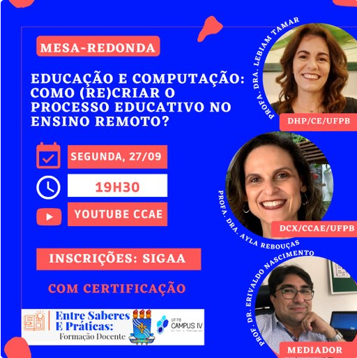 Mesa-redonda discute ensino remoto e novas tecnologias na educação