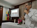 Prof. Petrônio ministrando a palestra sobre a importância estratégica das patentes para a UFPB.