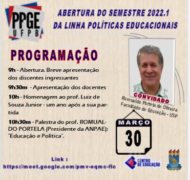 Encontro de Integração  - Políticas Educacionais 2022.1