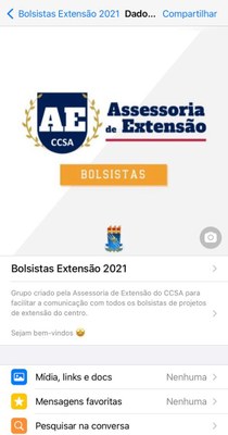 Grupo de bolsistas dos projetos de extensão do CCSA. Imagem: captura de tela.