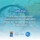 Resultado preliminar dos editais PVE e PDSE 2023