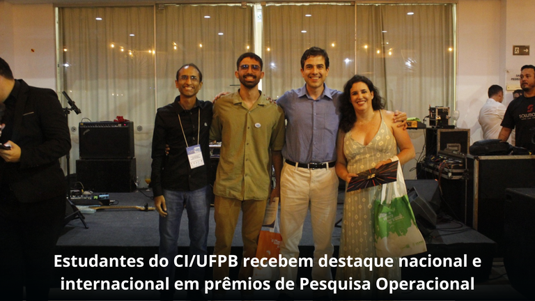 Reconhecimento ressalta a qualidade das pesquisas desenvolvidas na UFPB, com soluções práticas para problemas em logística e otimização, aplicadas em cenários industriais e urbanos