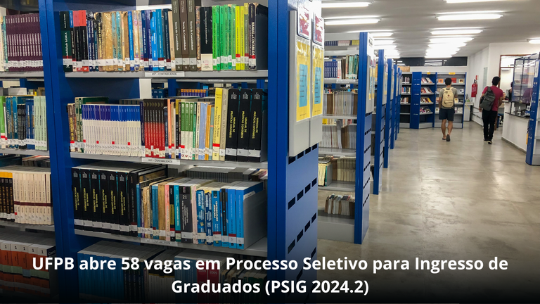 Podem concorrer candidatos graduados oriundos de qualquer instituição de ensino superior e discentes da UFPB que desejarem obter um novo grau